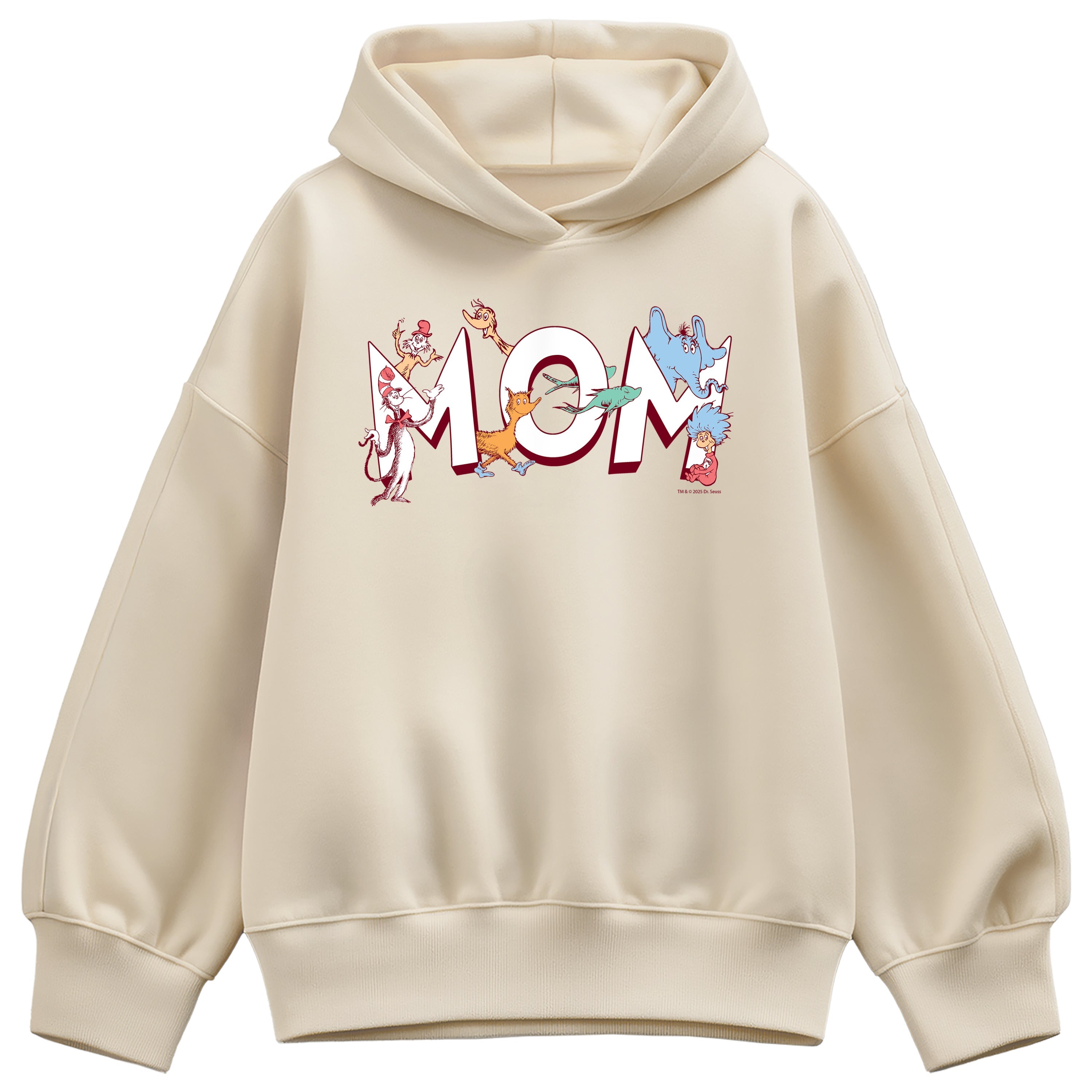 Dr. Seuss - Mom Seuss Characters - Women's Oversized Fleece Hoodie Sweatshirt