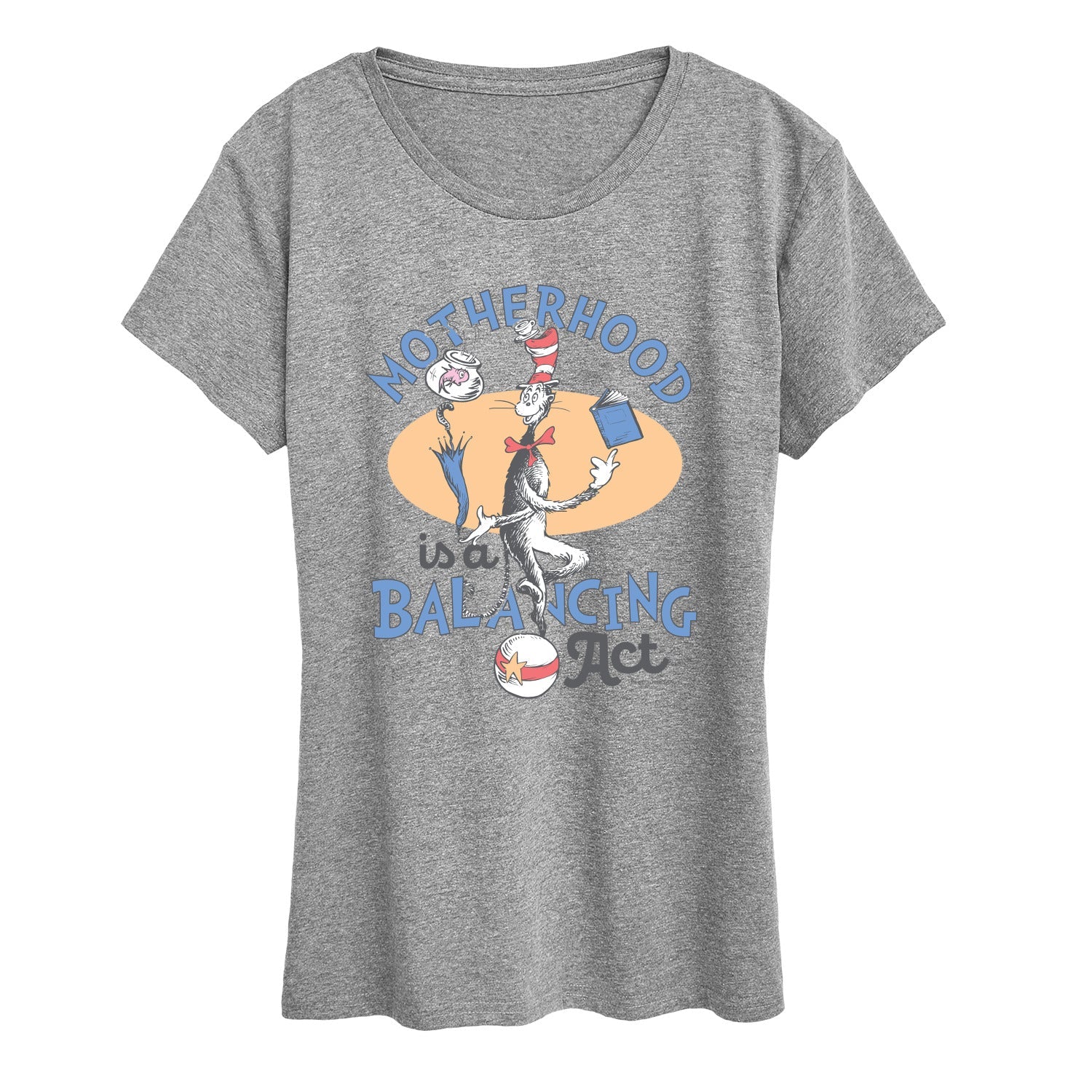 Dr. Seuss - Motherhood is a Balancing Act - Women's Short Sleeve Graphic T-Shirt