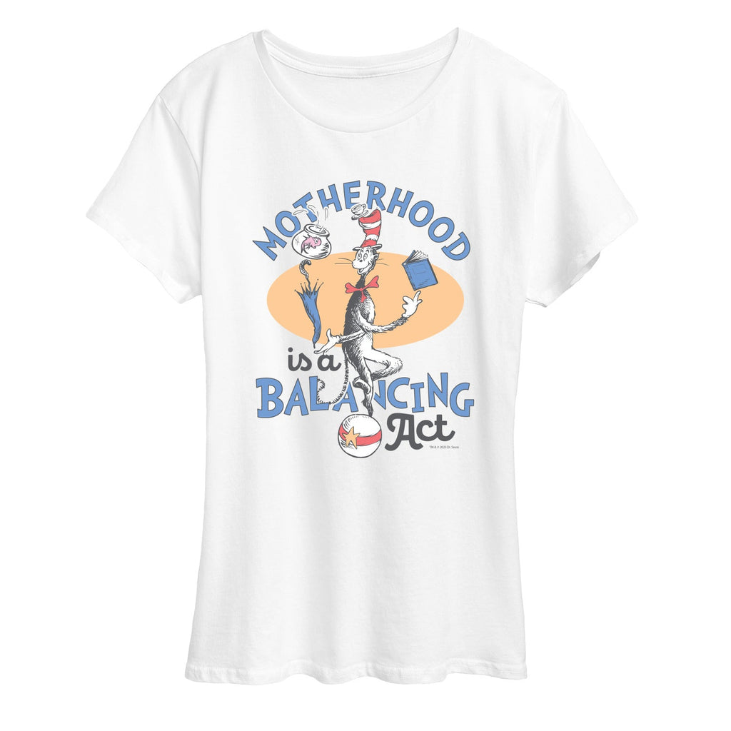 Dr. Seuss - Motherhood is a Balancing Act - Women's Short Sleeve Graphic T-Shirt