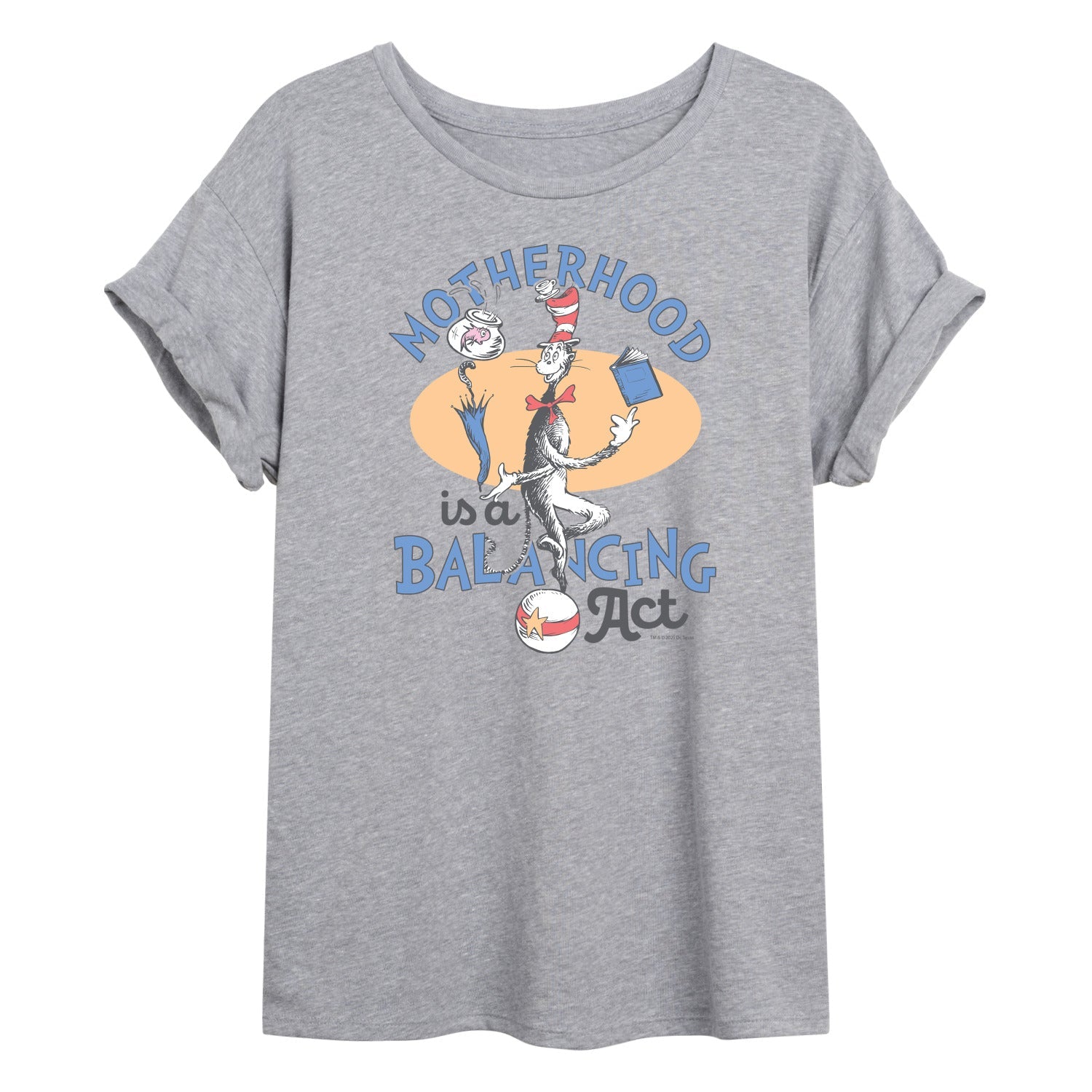 Dr. Seuss - Motherhood is a Balancing Act - Women's Oversized Graphic T-Shirt