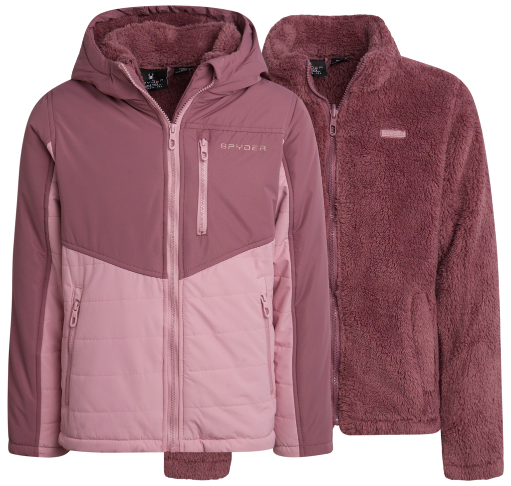 Spyder Girls' 3-in-1 Jacket - Mauve