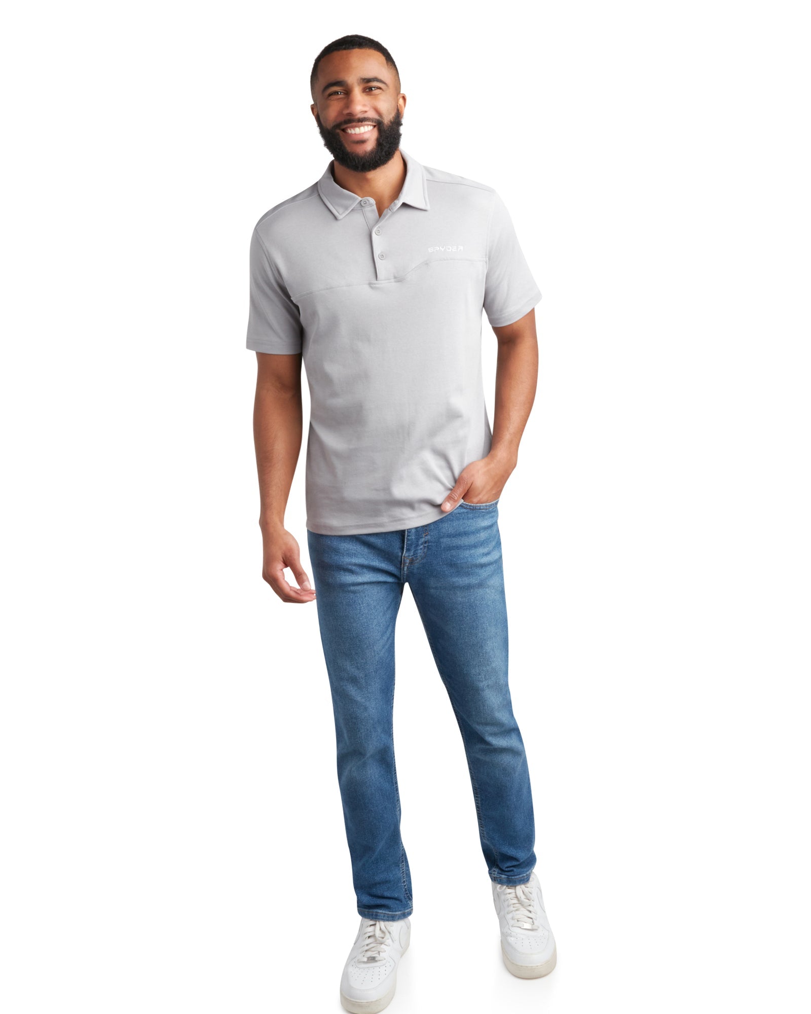 Spyder Men's Short Sleeve Interlock - Pewter