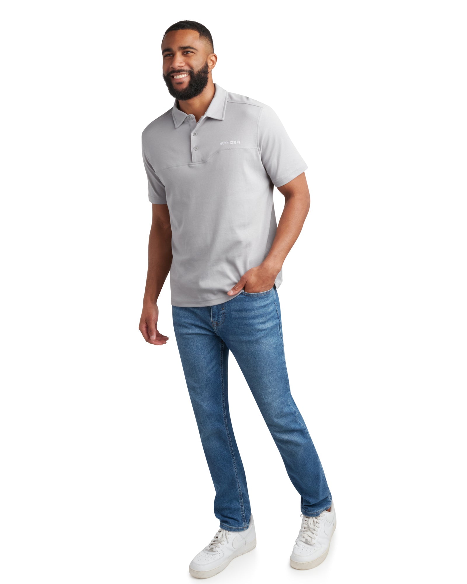 Spyder Men's Short Sleeve Interlock - Pewter