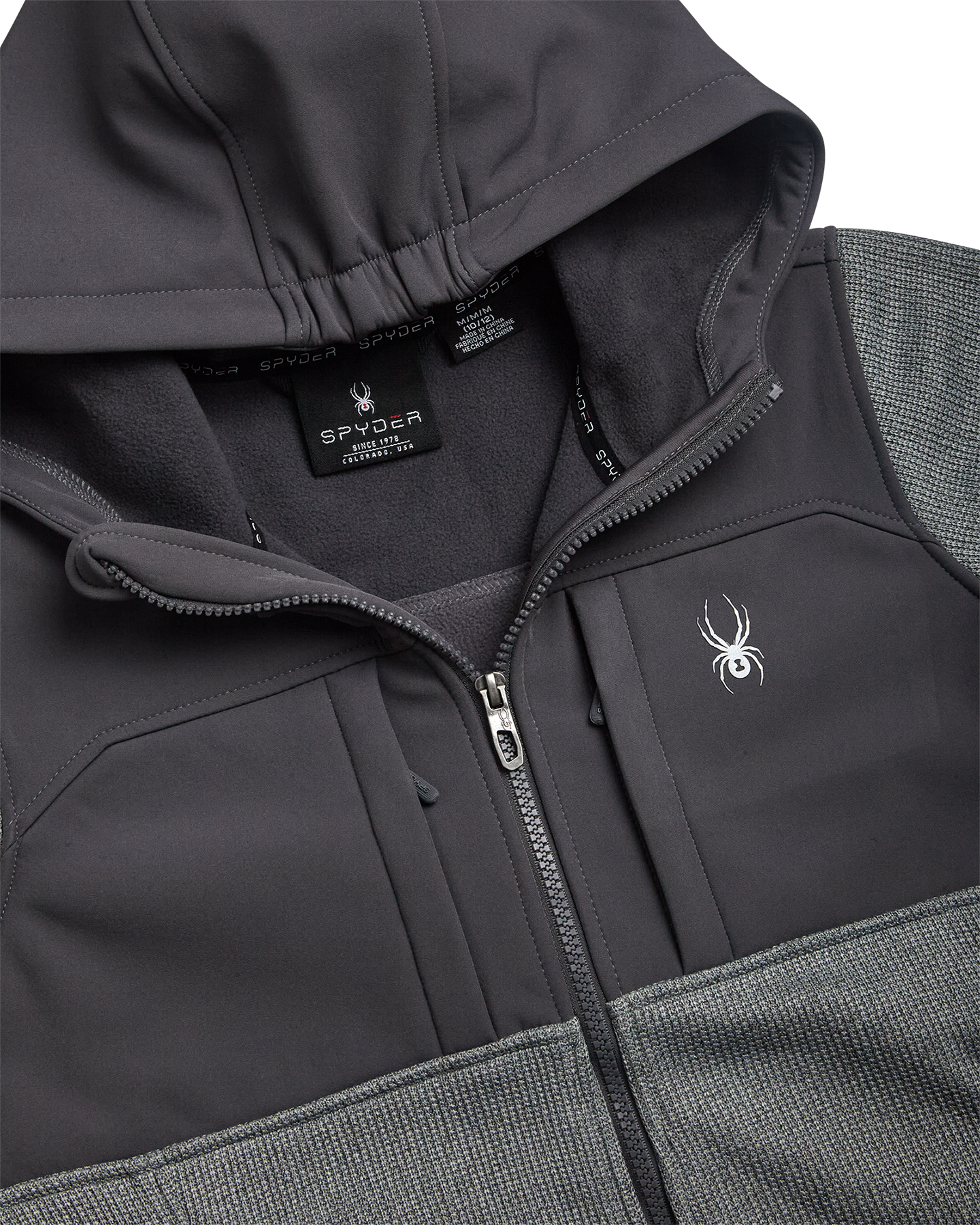 Spyder Boys' Sweater Fleece Jacket - Pewter