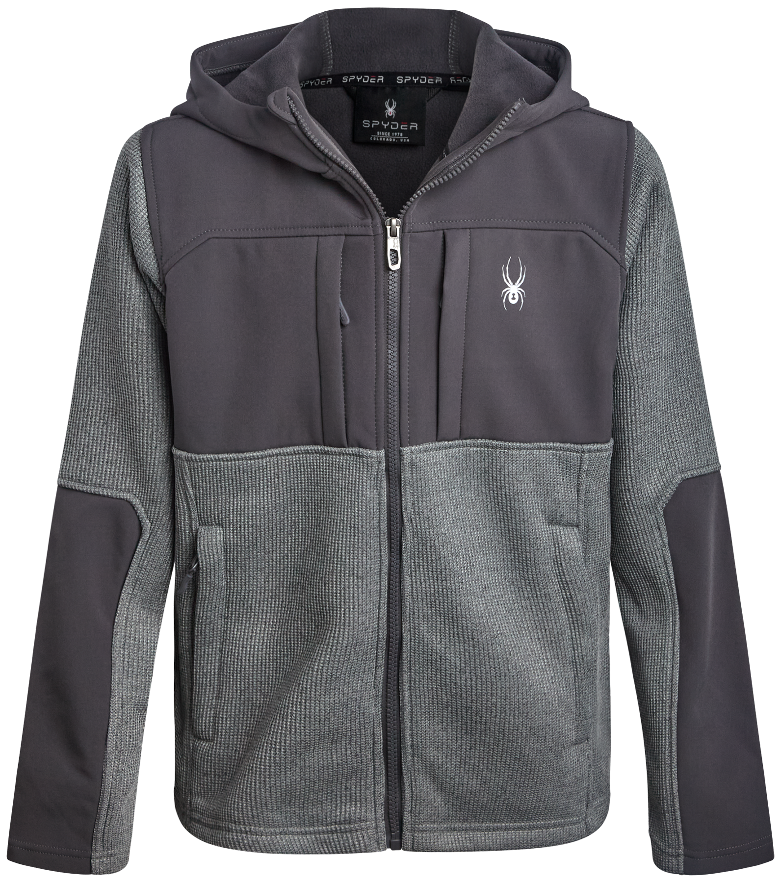 Spyder Boys' Sweater Fleece Jacket - Pewter