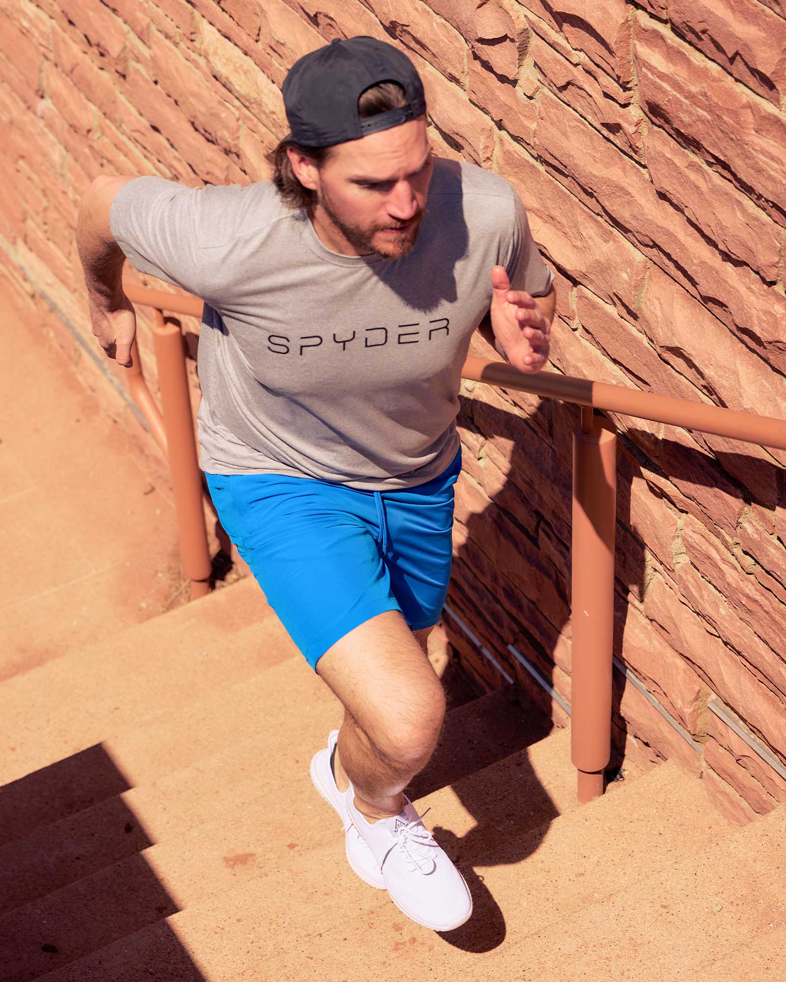 Spyder Men's Short Sleeve Wordmark - Heather Grey