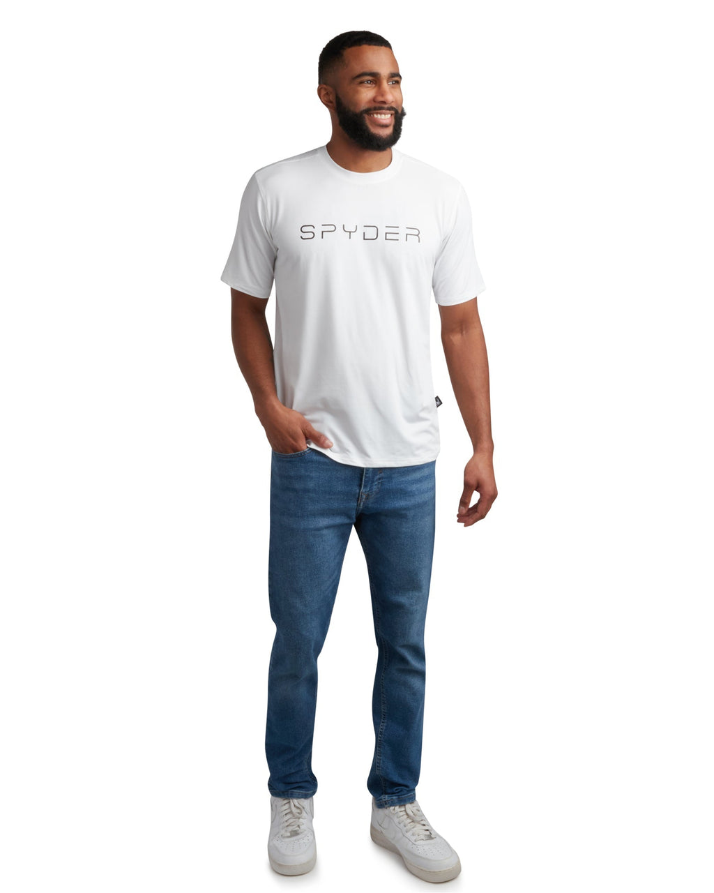 Spyder Men's Short Sleeve Wordmark - White
