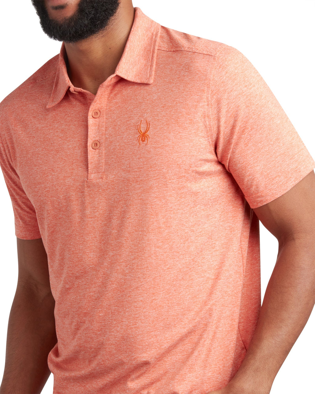 Spyder Men's Short Sleeve Jersey Polo - Burnt Orange
