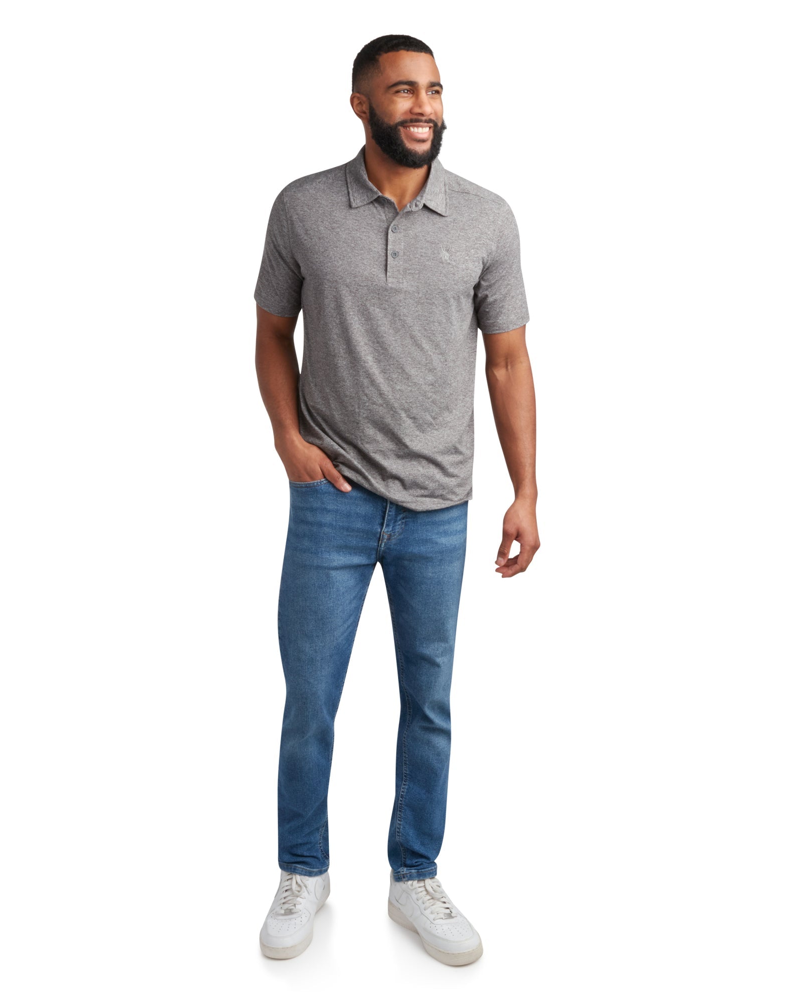 Spyder Men's Short Sleeve Jersey - Charcoal