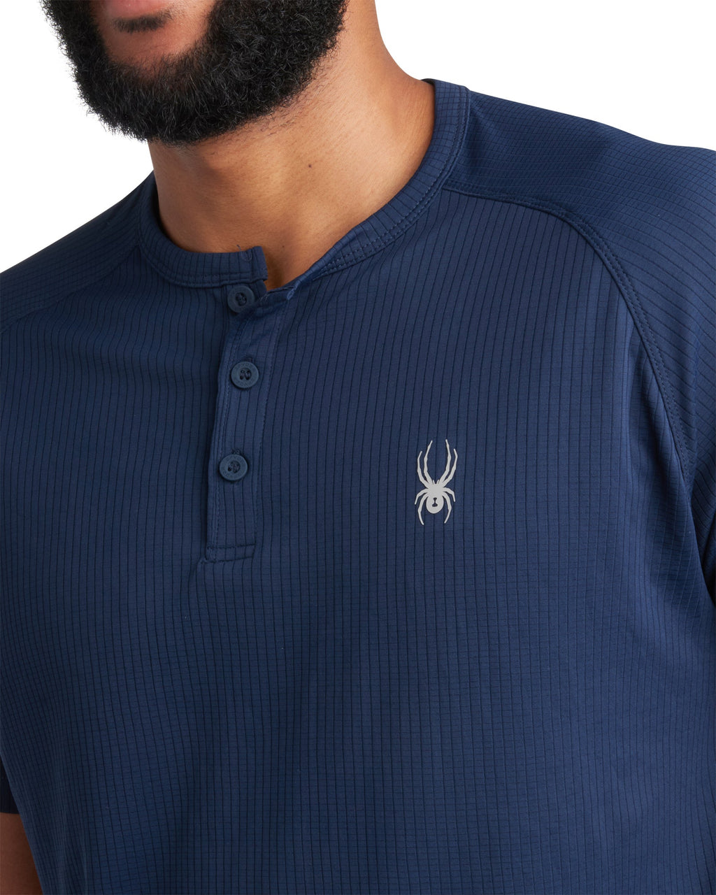 Spyder Men's Short Sleeve Henley - Navy