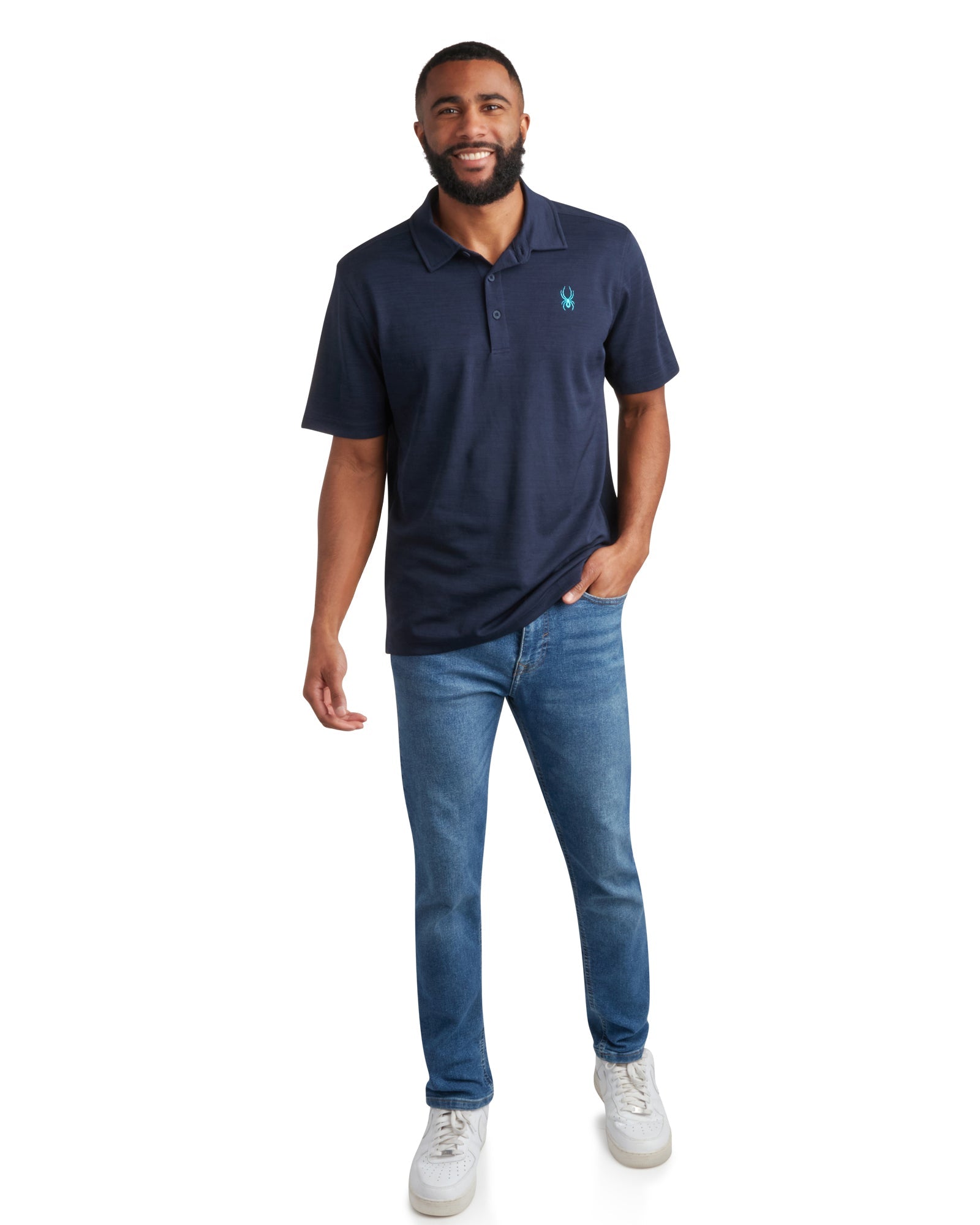 Spyder Men's Short Sleeve Tech Pique - Navy