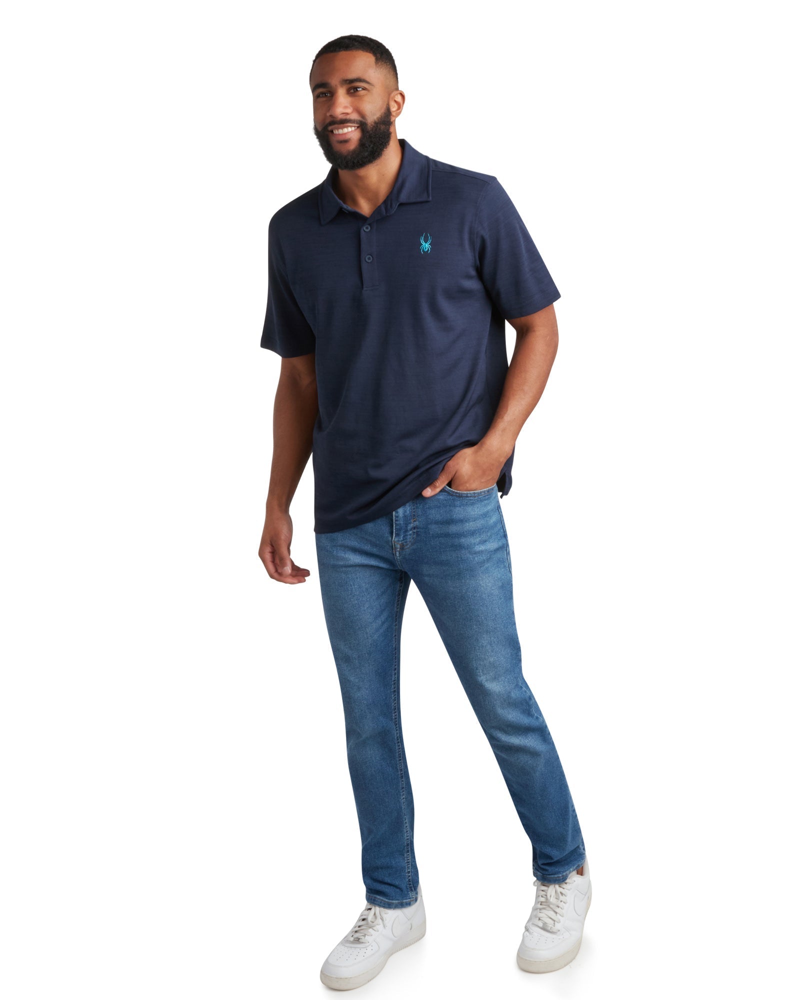 Spyder Men's Short Sleeve Tech Pique - Navy