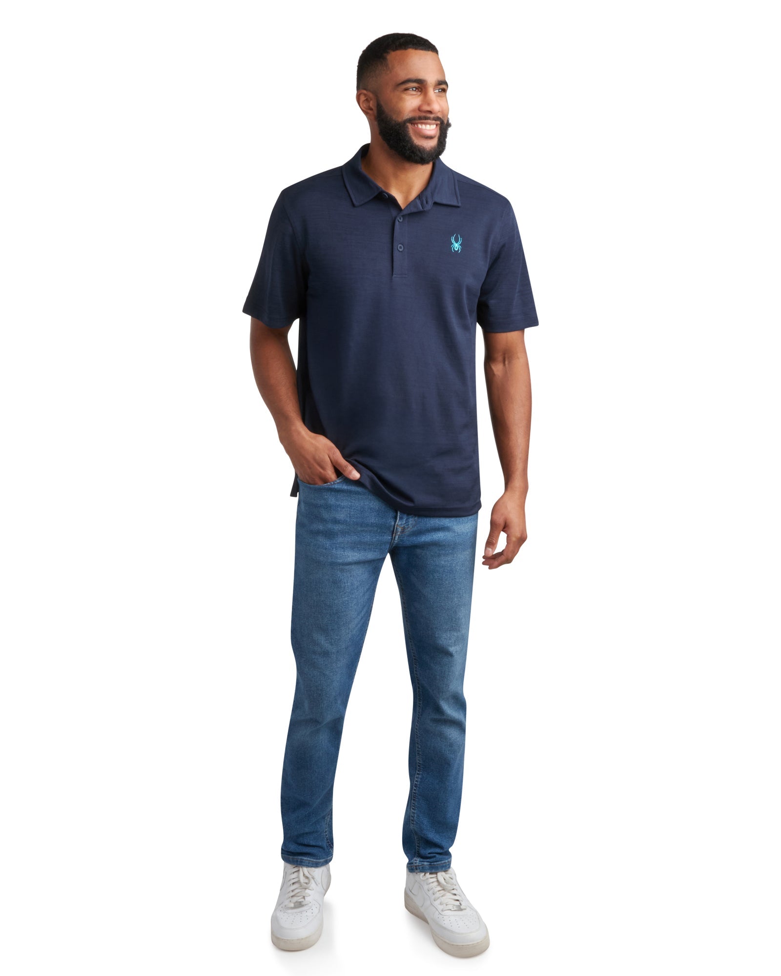 Spyder Men's Short Sleeve Tech Pique - Navy