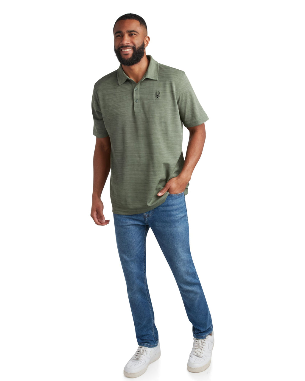 Spyder Men's Short Sleeve Tech Pique - Spruce Green
