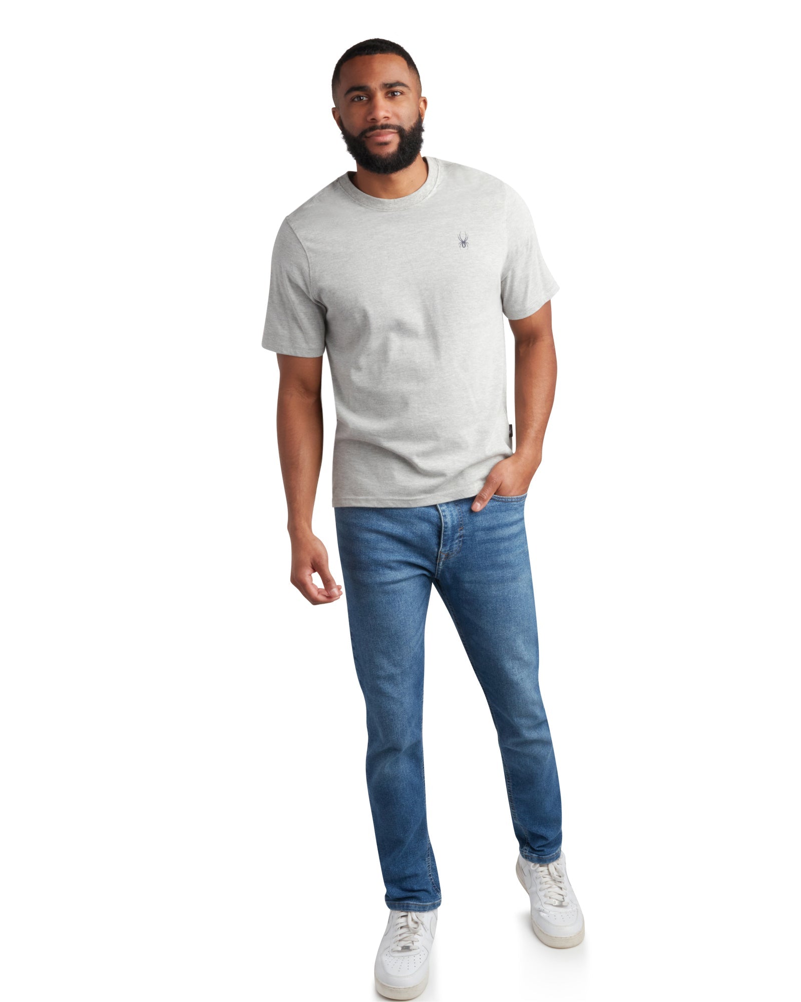 Spyder Men's Short Sleeve Mountain Tee - Heather Grey