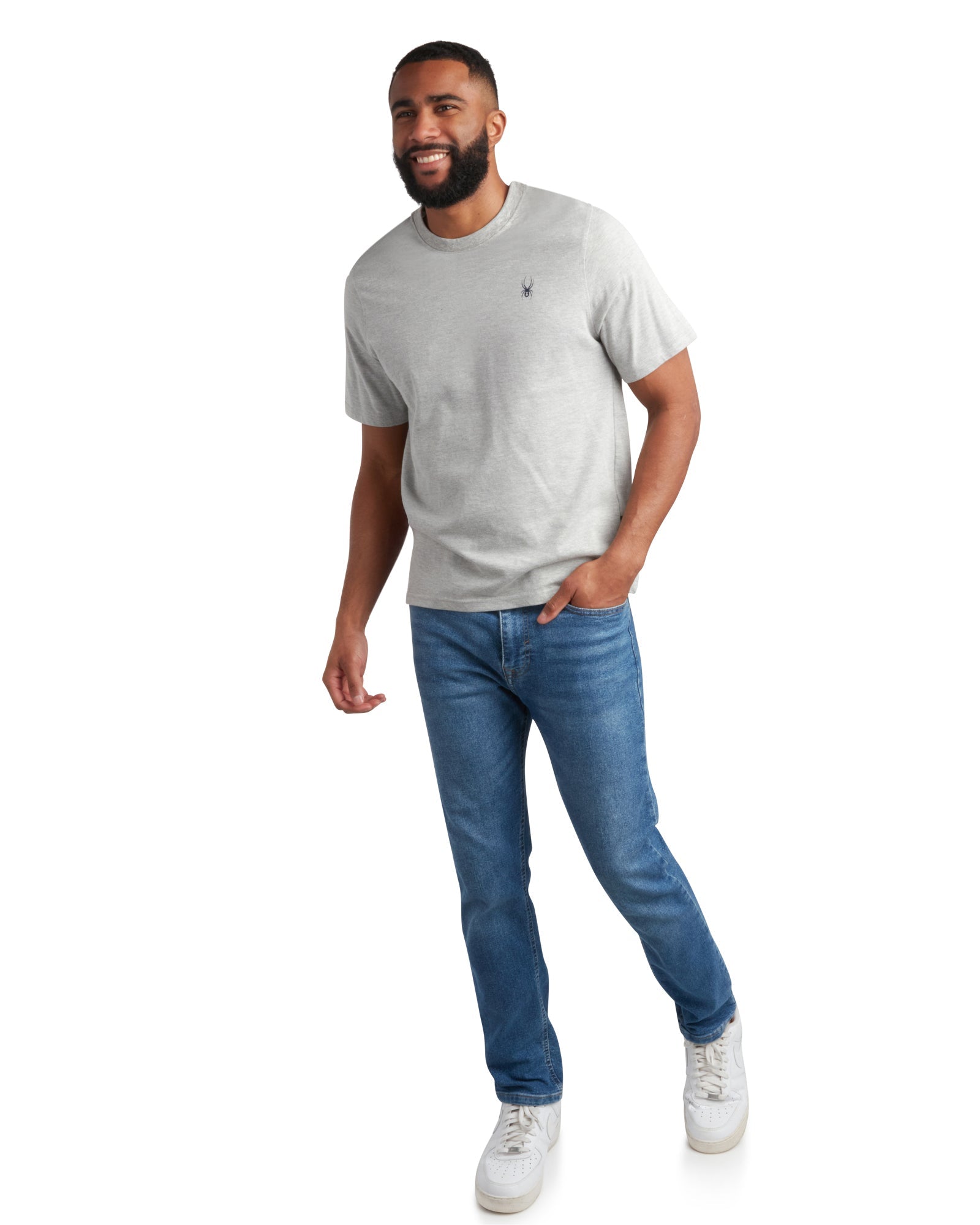 Spyder Men's Short Sleeve Mountain Tee - Heather Grey