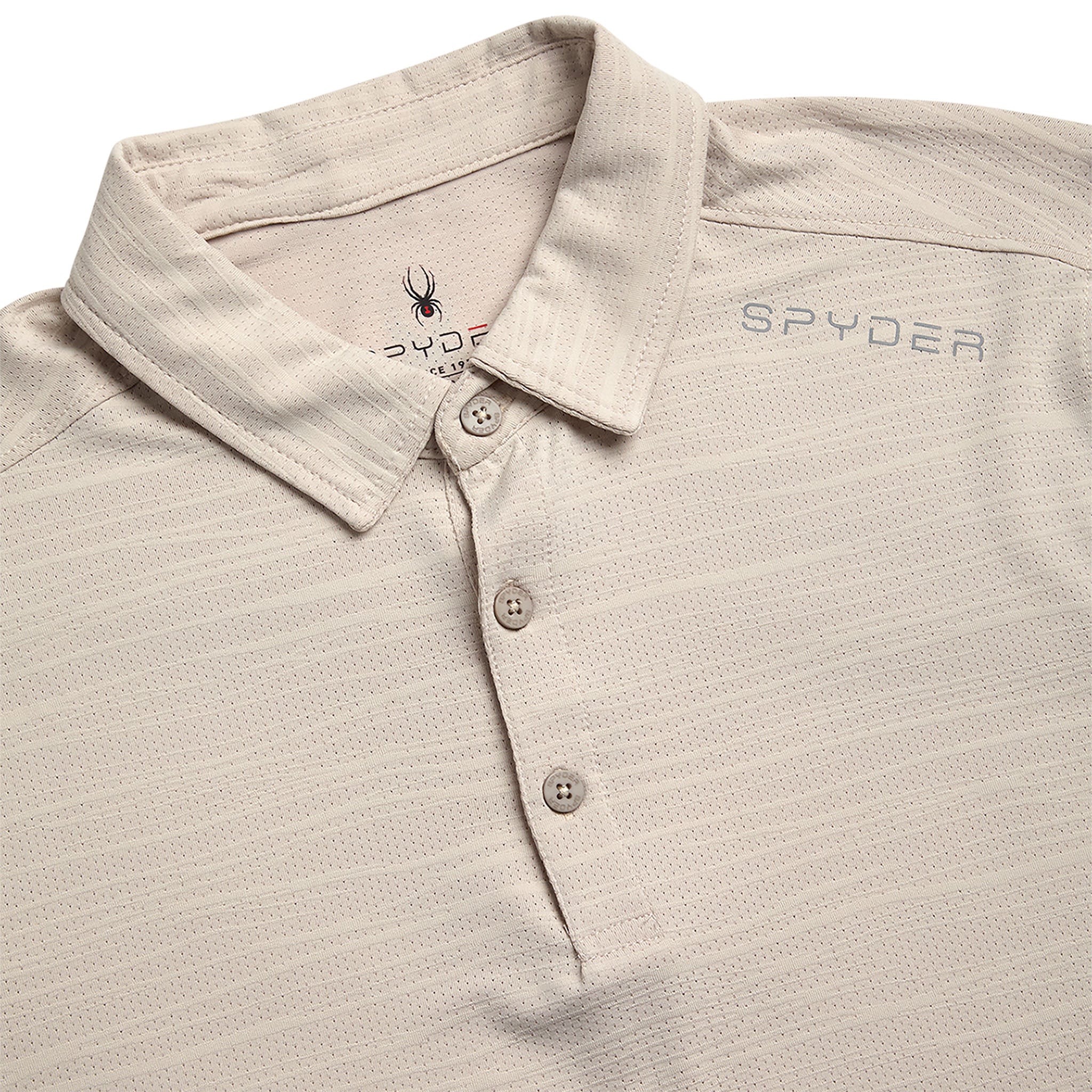 Spyder Men's Short Sleeve Jacquard - Bone