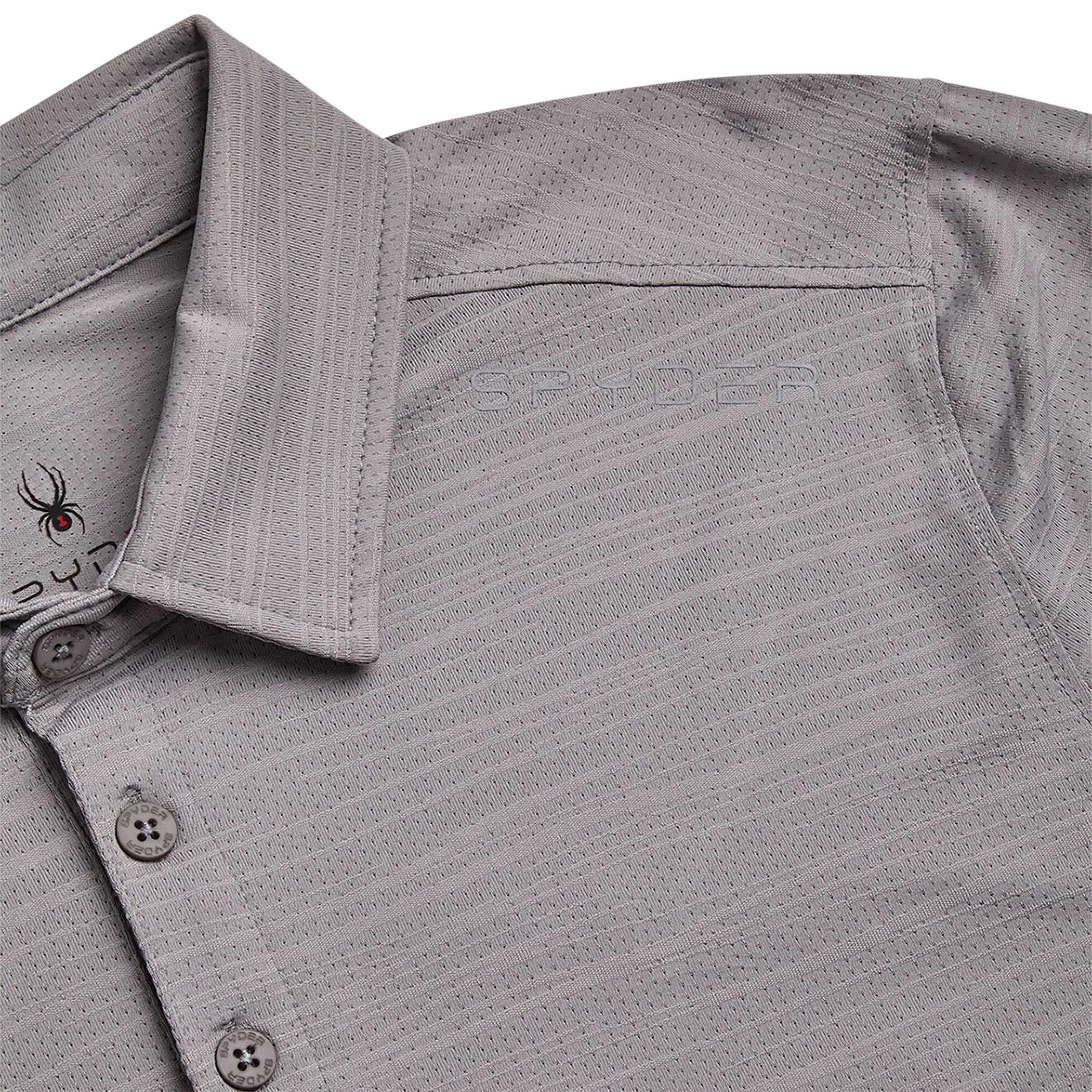 Spyder Men's Short Sleeve Jacquard - Pewter