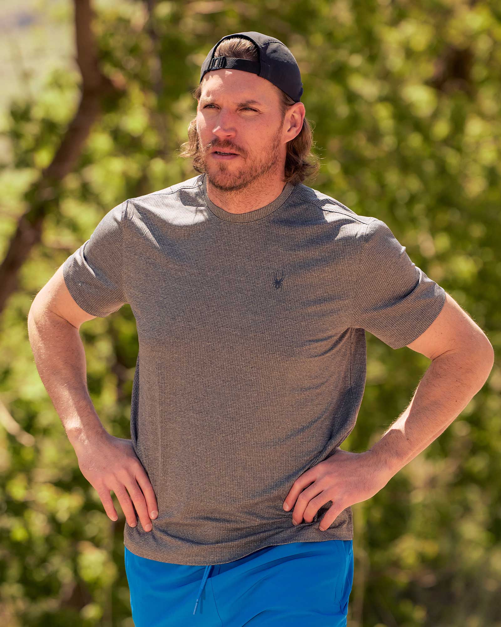 Spyder Men's Short Sleeve - Light Grey