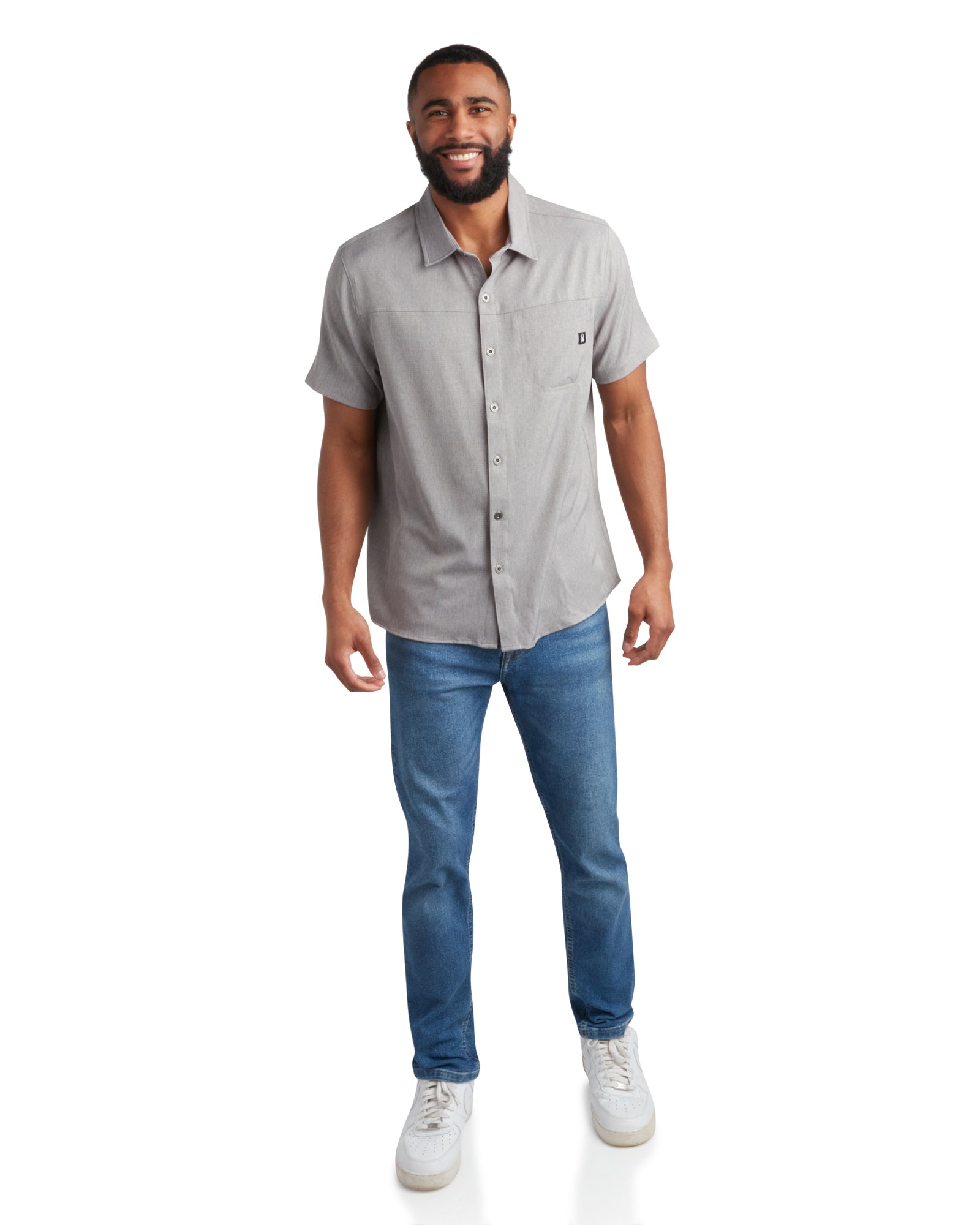 Spyder Men's Short Sleeve Mini Stripe - Grey