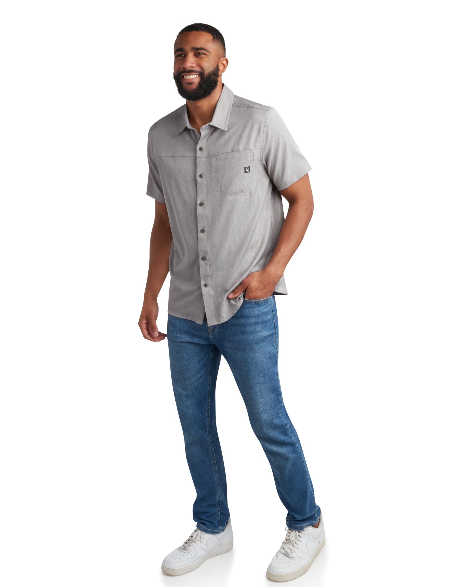 Spyder Men's Short Sleeve Mini Stripe - Grey