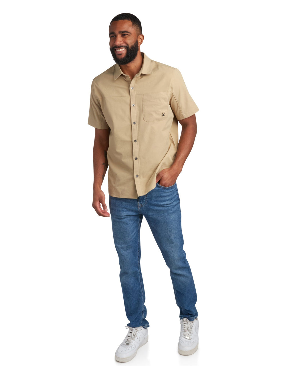 Spyder Men's Short Sleeve Ripstop - Khaki