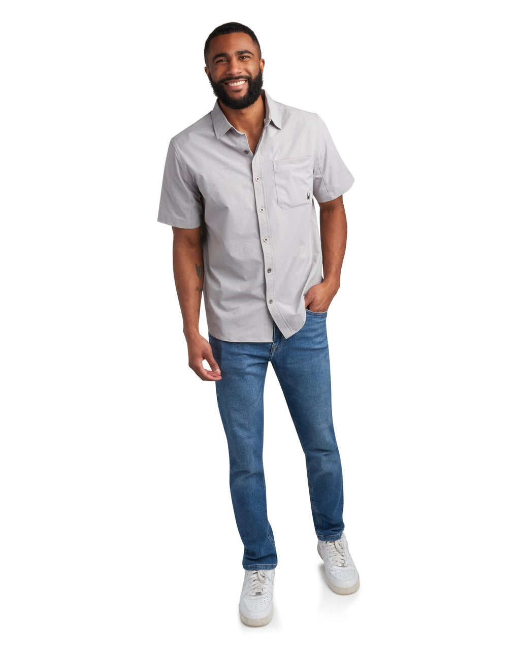 Spyder Men's Short Sleeve Ripstop - Pewter