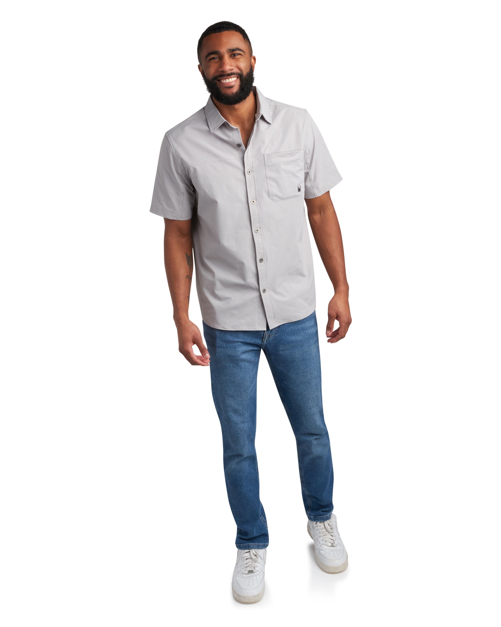 Spyder Men's Short Sleeve Ripstop - Pewter