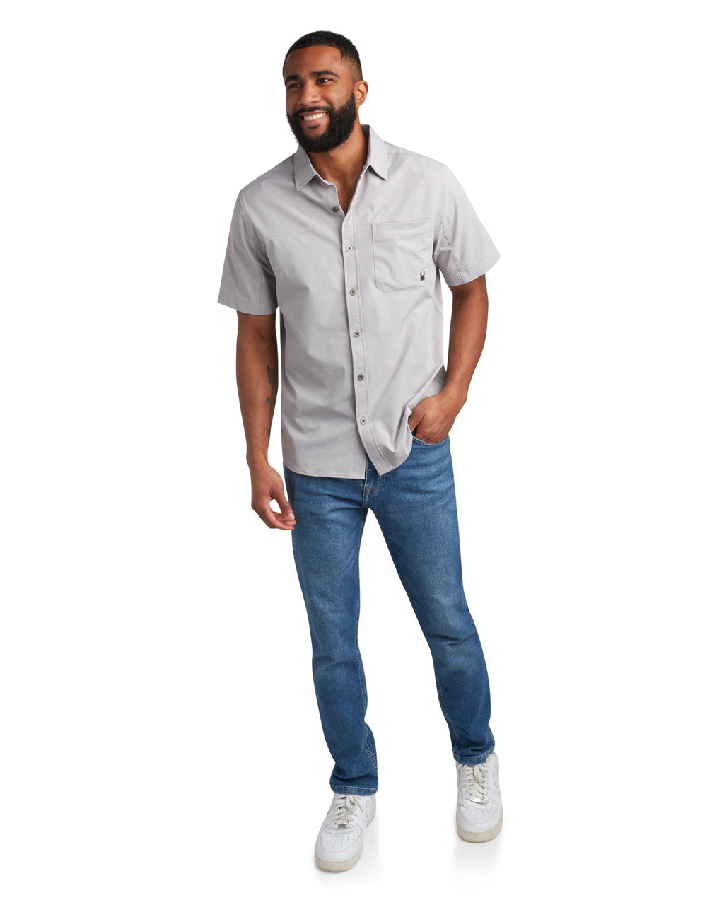 Spyder Men's Short Sleeve Ripstop - Pewter