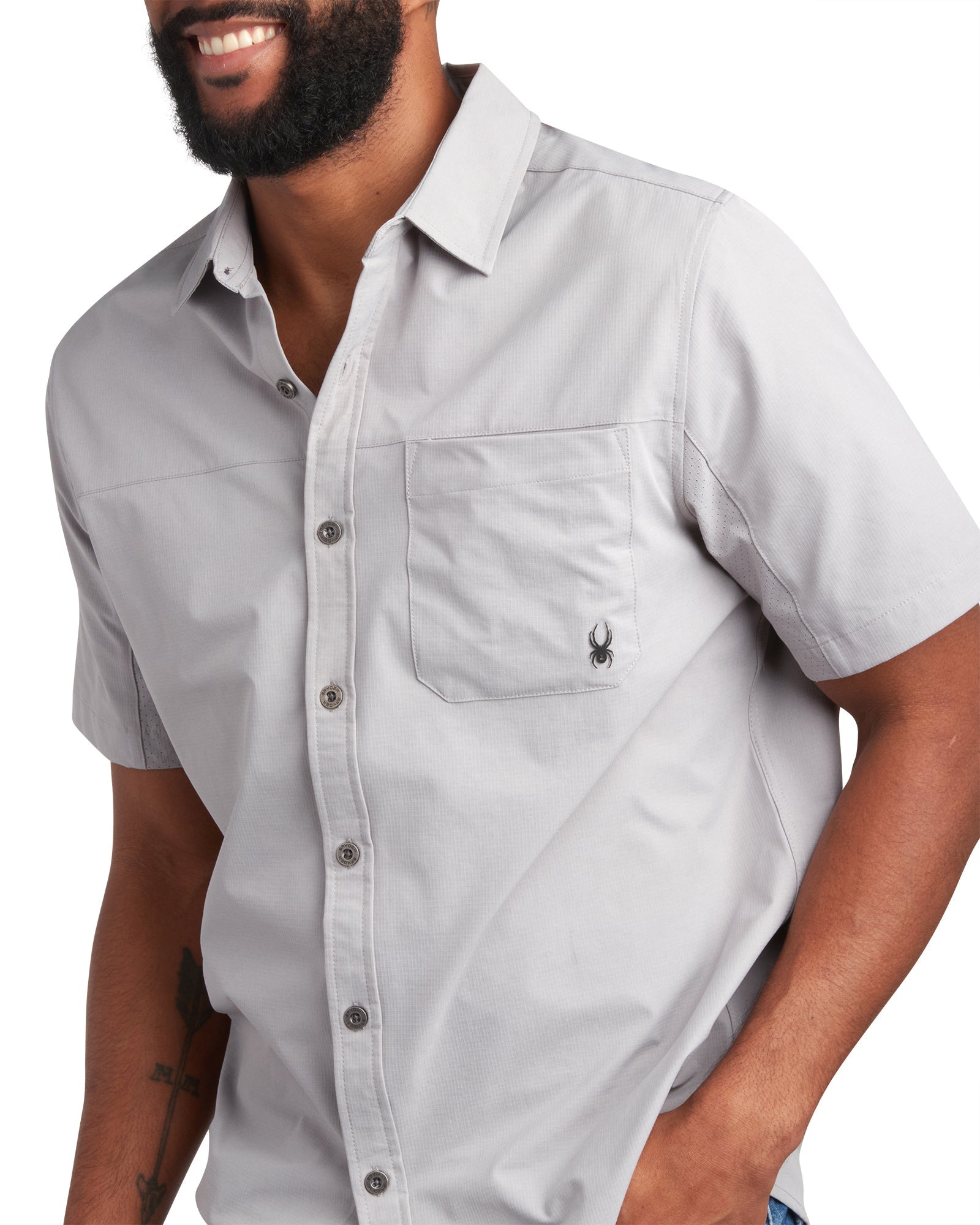 Spyder Men's Short Sleeve Ripstop - Pewter