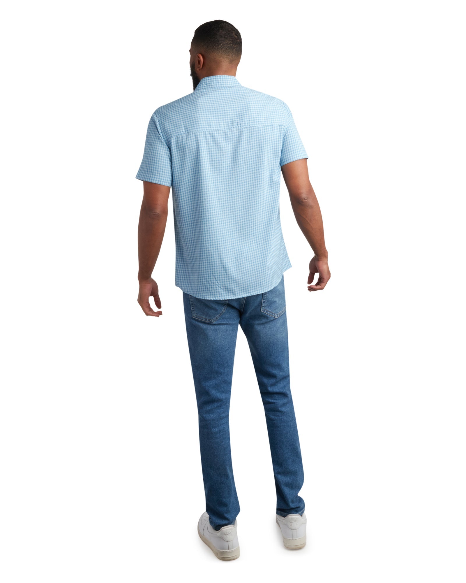 Spyder Men's Short Sleeve Mini Check - Cobalt