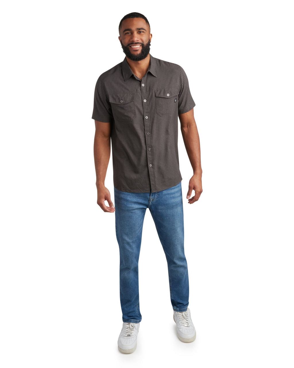Spyder Men's Short Sleeve Mini Check - Heather Black