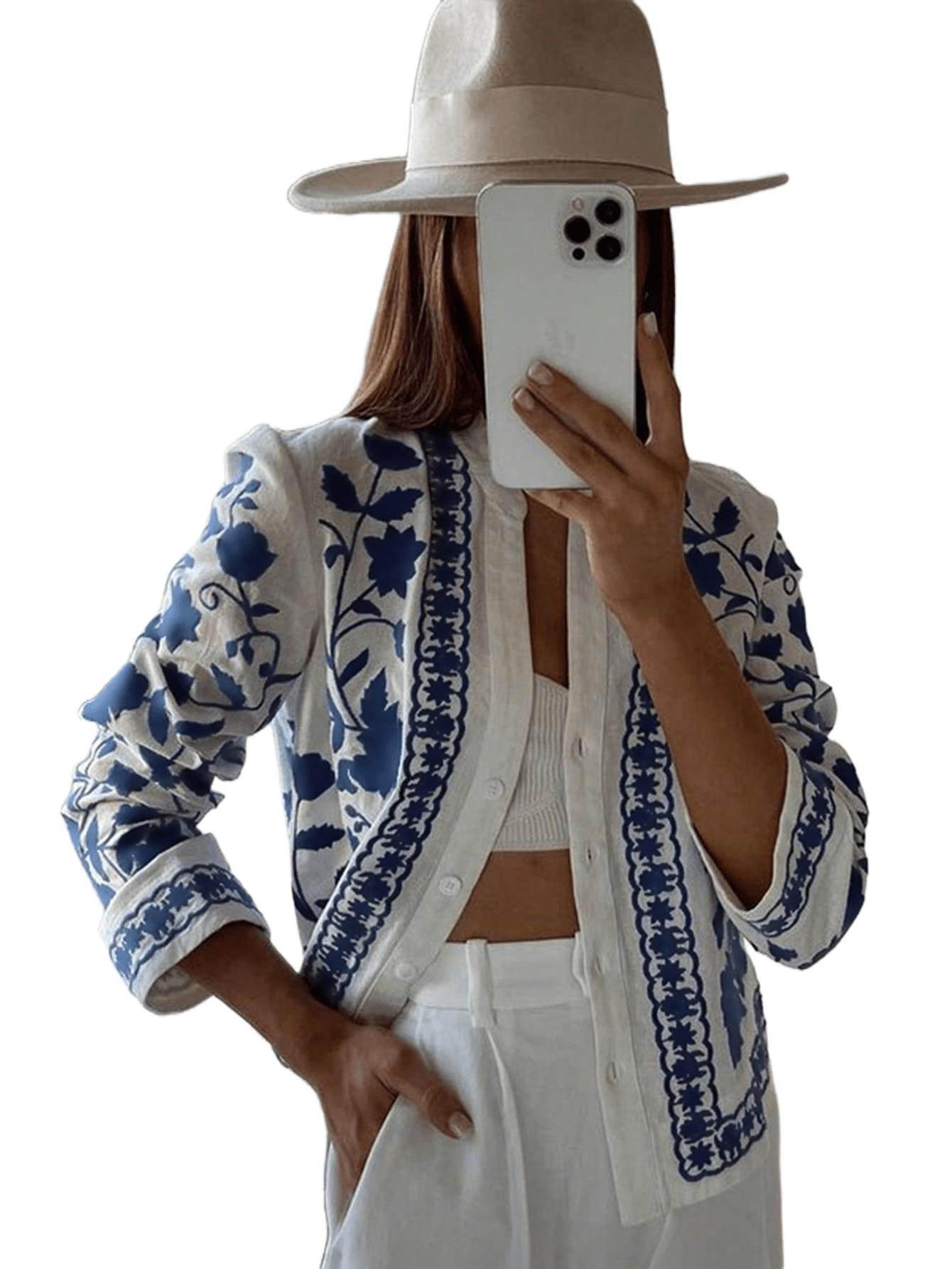 Chic YC Women's Boho Tropical Print Beach Cover Summer Lounge Shirt