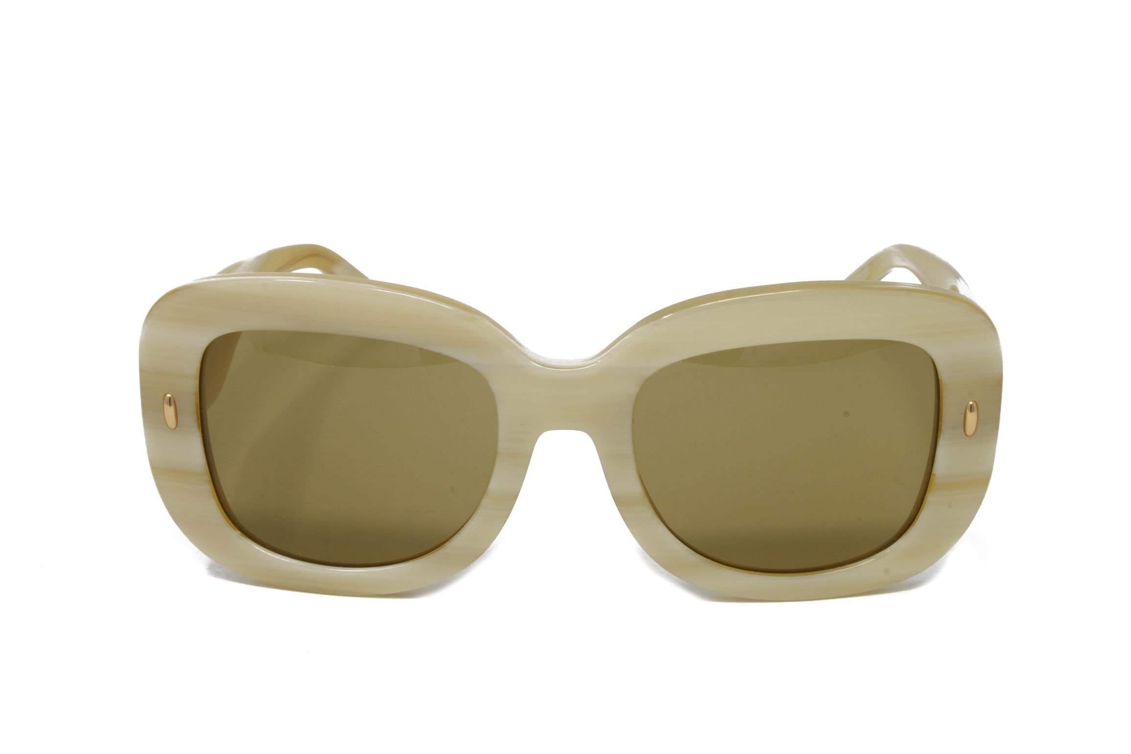 Tory Burch Women's Square Ivory Horn Sunglasses